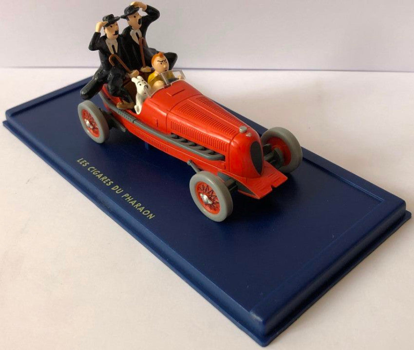 VOITURE TINTIN 1/43 atlas Le Bolide Rouge Des Cigares Du Pharaon EUR 9