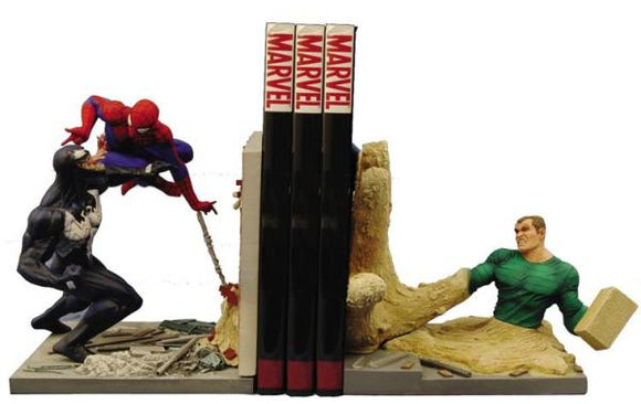 Spiderman vs Venom & Sandman book-ends (serre-livres)