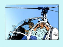 affiche FRANCQ Largo Winch - L'hélicoptère