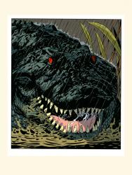 ex-libris BERTHET L'oeil du Chasseur - L'aligator