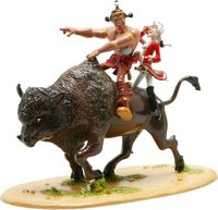 Oumpah-Pah et Hubert chevauchant le bison (5550)