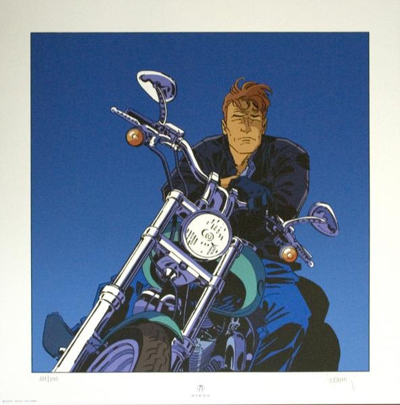 affiche FRANCQ Largo Winch - Harley Davidson
