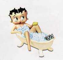 Betty Boop dans sa baignoire