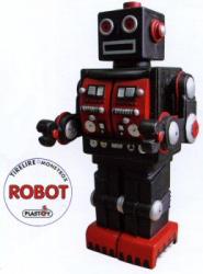 Tirelire  Robot (noir & rouge)
