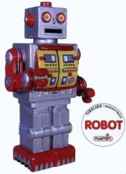 Tirelire  Robot (gris & rouge)