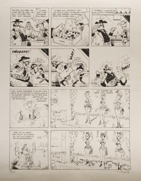 affiche MORRIS Lucky Luke - fac-similé planche