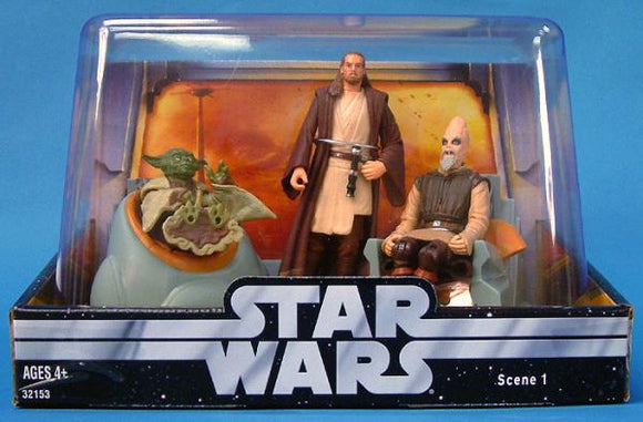 SW OTC - Jedi High Council Scene 1 - Yoda, Qui-Gon Jinn & Ki-Adi-Mundi - précommande