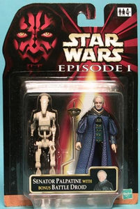 SW Ep1 - Senator Palpatine with bonus Battle Droid - précommande