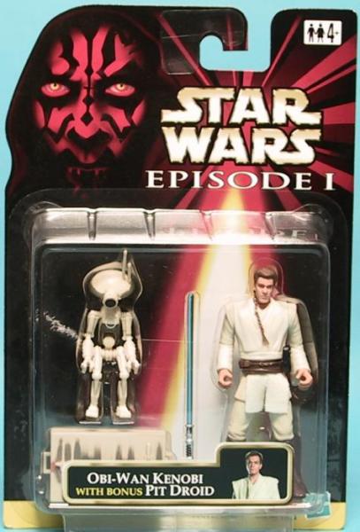 SW Ep1 - Obi-Wan Kenobi (Jedi Knight) with bonus Pit Droid (white) - précommande