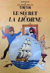 poster HERGE Tintin Le secret de la Licorne