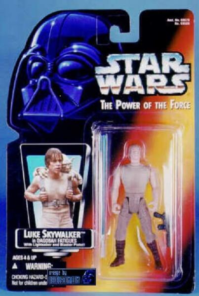 SW POTF2 - Luke Skywalker in Dagobah Outfit  (orange card, long saber)