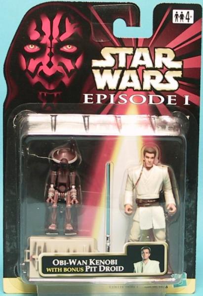 SW Ep1 - Obi-Wan Kenobi (Jedi Knight) with bonus Pit Droid (red) - précommande