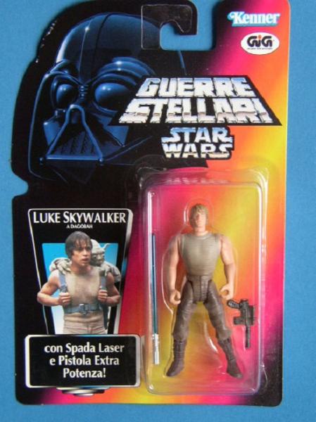 SW POTF2 - Luke Skywalker in Dagobah Outfit  (italian orange card, short saber long tray) - précommande