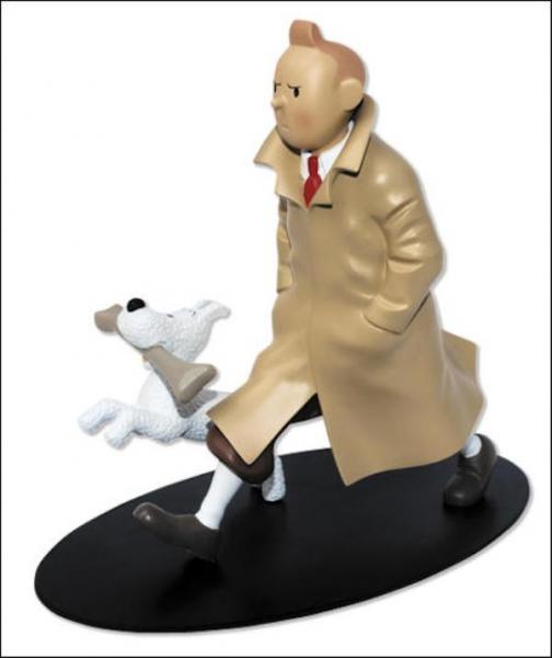 Tintin voyageur (en imper & Milou)