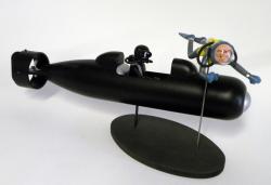 Spirou dans la torpille noire + Fantasio plongeur (sous-marin)