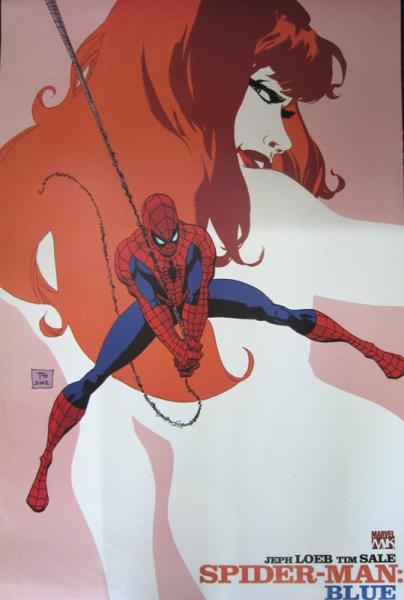 affiche SALE Spiderman Blue