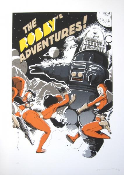 affiche MICHETZ - The Robby's Adventures ! (variante orange)