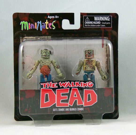 Walking Dead Minimates series 1 - Guts Zombie & Burned Zombie