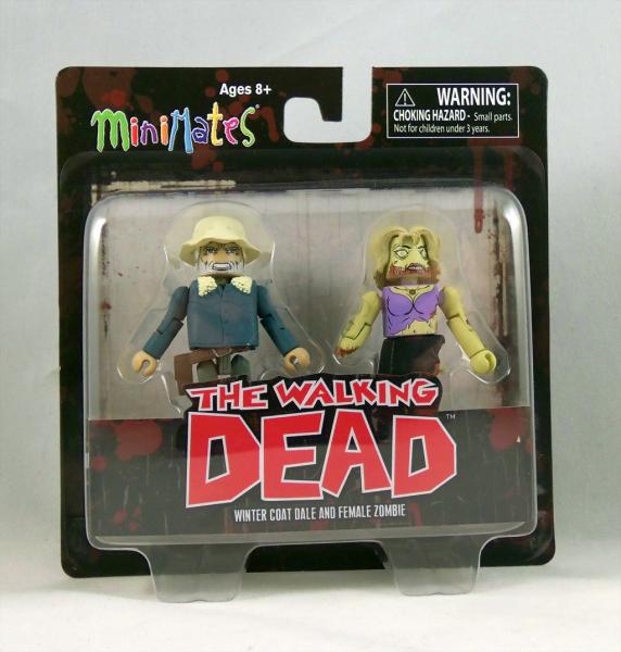 Walking Dead Minimates series 1 - Winter Coat Dale & Female Zombie
