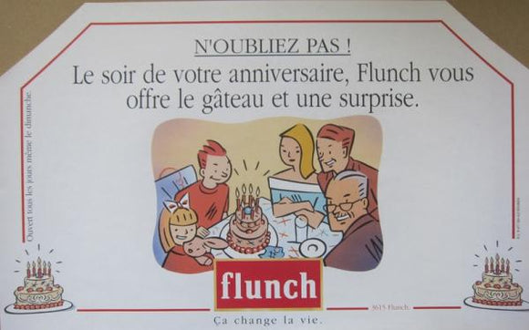 Set de table Flunch  1992