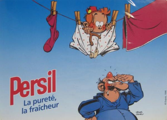 poster JANRY Le petit Spirou - publicité Persil