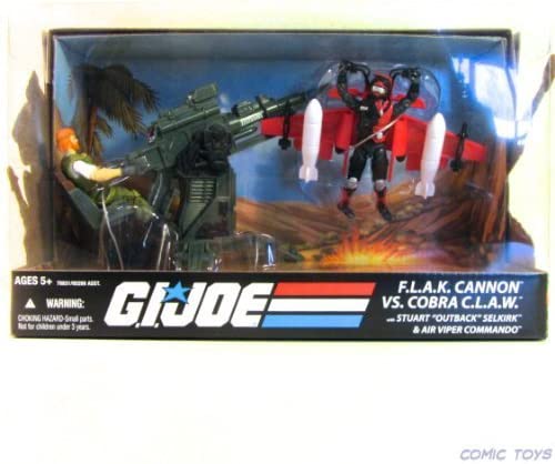 GI Joe F.L.A.K. Cannon vs Cobra C.L.A.W.