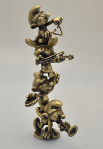 SCHTROUMPFS : LA COLONNE SCHTROUMPFS musiciens (Bronze)