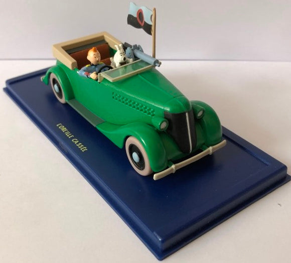 Hergé-Moulinsart voiture de Tintin, 'L'Oreille cassée' échelle 1/43 Hergé-Moulinsart voiture de Tintin, 'L'Oreille cassée' échelle 1/43