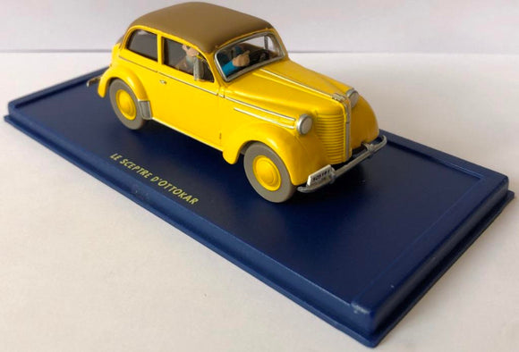 Voiture Tintin : L'Opel Olympia cabriolet du Sceptre d'Ottokar  (ref 2118019 / 2 118 019)